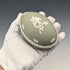 British Vintage Wedgwood Jasperware Egg-Shaped Trinket Box, Green