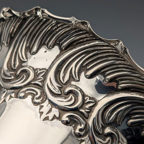 1900 British antique sterling silver vase base, total weight 203g, Fenton Brothers