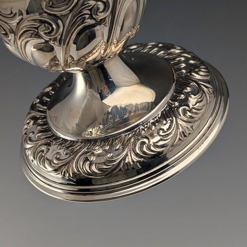 1900 British antique sterling silver vase base, total weight 203g, Fenton Brothers