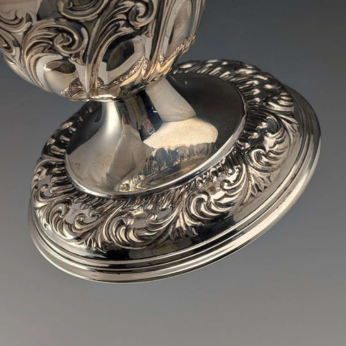1900 British antique sterling silver vase base, total weight 203g, Fenton Brothers