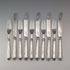1923 British Antique Pure Silver Handle Dessert Cutlery 5 Pair Yates Brothers Wooden Box