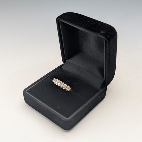 アンティーク ジュエリー K9ゴールド 7連スピネル リング 2.2g(12号) 指輪