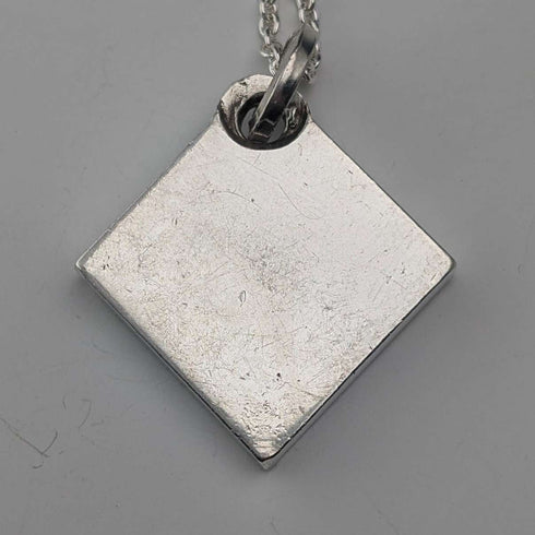 1977 British pure silver Jubilee ingot pendant, 19.7g, with pure silver necklace, RX
