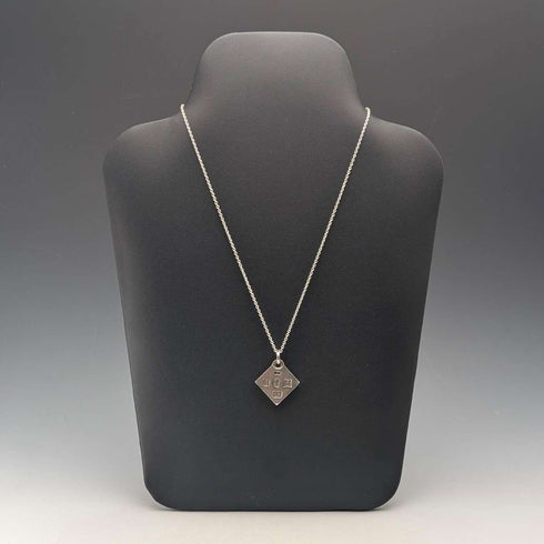 1977 British pure silver Jubilee ingot pendant, 19.7g, with pure silver necklace, RX