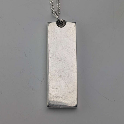 1977 British pure silver Jubilee ingot pendant, 34.6g, with pure silver necklace, SHS