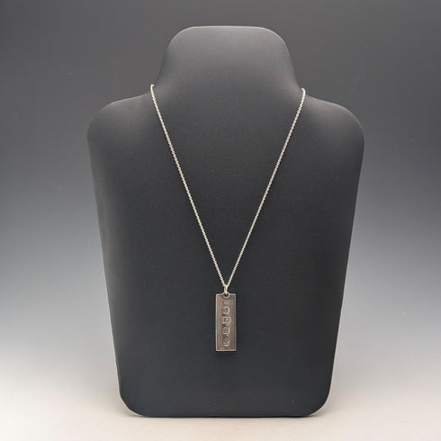 1977年 英国 純銀製 ジュビリーインゴットペンダント計34.6g 純銀ネックレス付 S.H.S