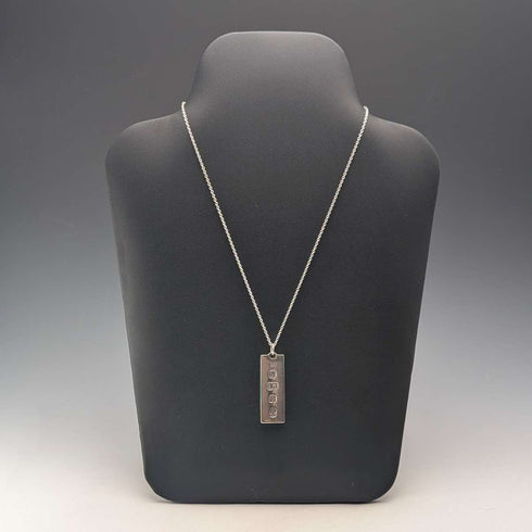 1977 British pure silver Jubilee ingot pendant, 34.6g, with pure silver necklace, SHS