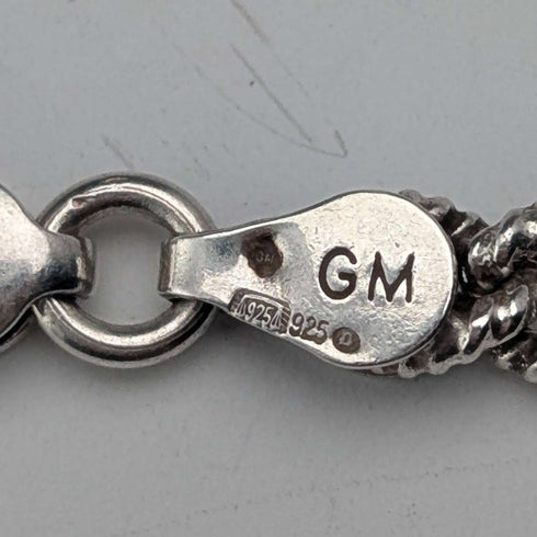 1977 British pure silver Jubilee ingot pendant, 51g, with pure silver twisted chain necklace, J&D