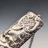 1902 British antique floral decorated sterling silver whistle by William Manton, with chain