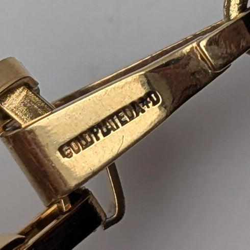 ヴィンテージ ゴールドプレート製 レッドストーン ペンダント ネックレス付