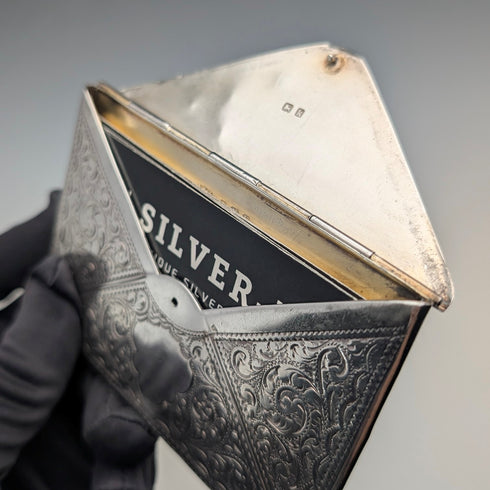 1909 年英國古董純銀信封式卡片盒,57 克,Adie&Lovekin