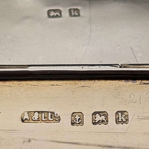 1909年 英国アンティーク 純銀製 封筒型カードケース 57g Adie&Lovekin