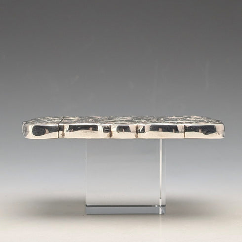 1849年 英国アンティーク スクロール彫刻 純銀製カードケース 71g Taylor&Perry