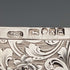 1849 British antique scroll engraved sterling silver card case, 71g, Taylor & Perry