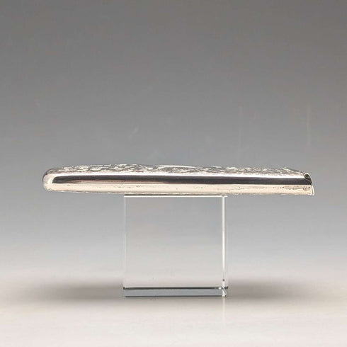 1897 British antique sterling silver sliding card case 80g Henry Williamson