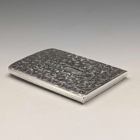1897 British antique sterling silver sliding card case 80g Henry Williamson
