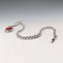 Circa 1919 British antique sterling silver Albert chain, 61g, sterling silver base, two-tone rotating fob