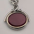 Circa 1919 British antique sterling silver Albert chain, 61g, sterling silver base, two-tone rotating fob