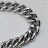 Circa 1919 British antique sterling silver Albert chain, 61g, sterling silver base, two-tone rotating fob