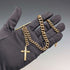Antique rolled gold Albert chain cross fob