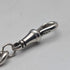 Circa 1900 British antique sterling silver long Albert chain 48g clown charm fob