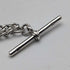 Circa 1900 British antique sterling silver Albert chain, 53g, sterling silver large medal fob