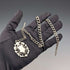Circa 1900 British antique sterling silver Albert chain, 53g, sterling silver large medal fob