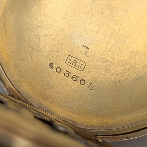 Circa 1918 Patek Philippe Pocket Watch, 18K Solid Gold, Open Face, Serviced