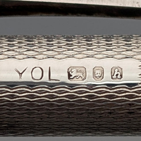 1963 British Yard O' Red Sterling Silver Push-Pull Pencil in Case