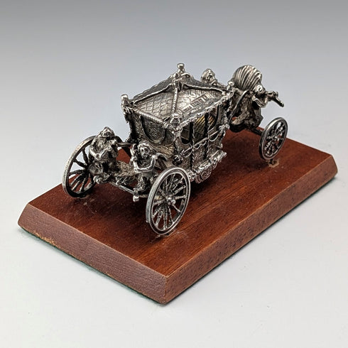 1977年 英国純銀製 ゴールド・ステート・コーチ馬車ミニチュア 65g Toye, Kenning&Spencer