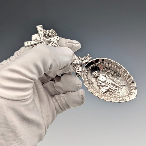 1904年 オランダアンティーク 純銀製 ティーキャディースプーン 23g FP&S