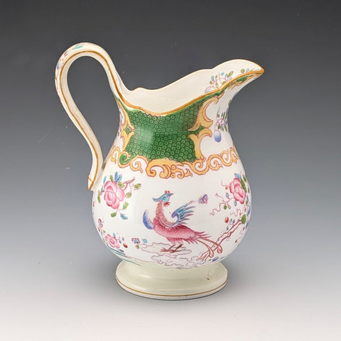 Minton porcelain milk jug, cockatrice, green, early 20th century