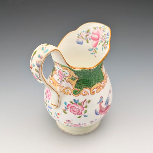 Minton porcelain milk jug, cockatrice, green, early 20th century