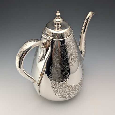 1885年頃 英国アンティーク シルバープレート製 コーヒーポット Mappin Brothers