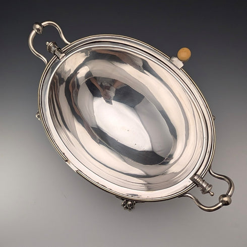 1900年頃 英国アンティーク シルバープレート製 ブレックファーストディッシュ 中皿なし George Goodfellow