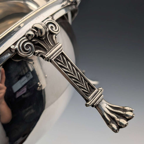 Circa 1900 British antique silver plate breakfast dish, no inner plate, George Goodfellow