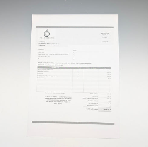 Circa 1918 Patek Philippe Pocket Watch, 18K Solid Gold, Open Face, Serviced