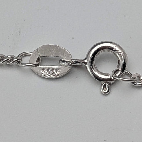 ヴィンテージ 純銀製 オーバル型ロケットペンダント 純銀ネックレス付き 計7g