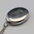 Vintage sterling silver oval locket pendant with sterling silver necklace, 7.6g total