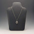 Vintage sterling silver oval locket pendant with sterling silver necklace, 7.6g total