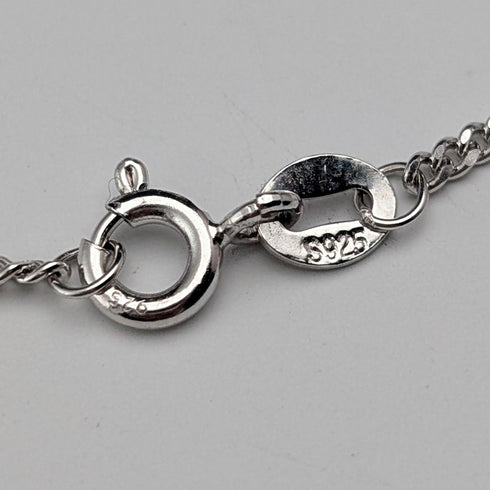 ヴィンテージ 純銀製 ハート型ロケットペンダント 純銀ネックレス付き 計7.3g