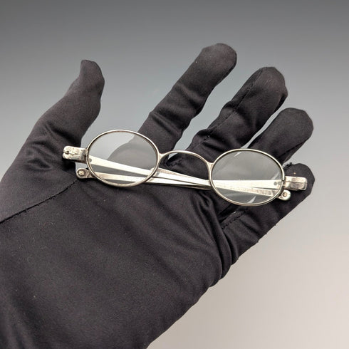 19世紀早期喬治亞時期英國古董純銀小眼鏡,瑪麗安霍姆斯製作