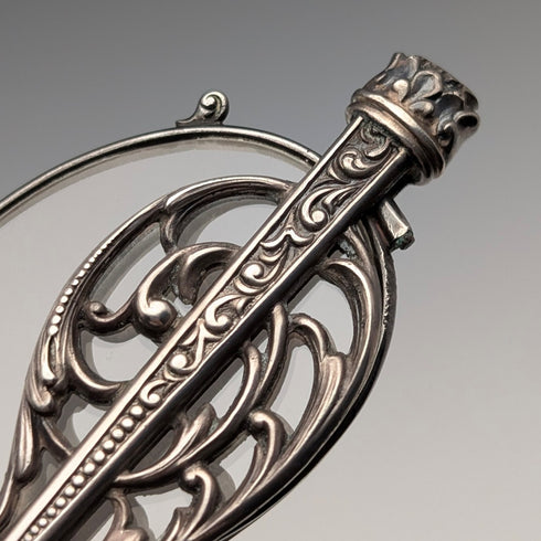 古董美國純銀鏤空設計便攜式折疊眼鏡 Ronietto