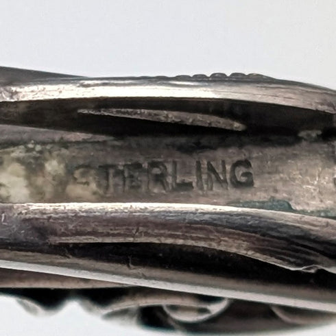 古董美國純銀鏤空設計便攜式折疊眼鏡 Ronietto