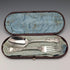 1849 British antique sterling silver christening cutlery pair, 128g total, case included, Samuel Hayne & Dudley Caterer