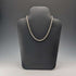 British vintage sterling silver twisted chain necklace 40cm 12.5g EJLd
