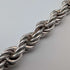 British vintage sterling silver twisted chain necklace 40cm 12.5g EJLd