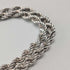 British vintage sterling silver twisted chain necklace 40cm 12.5g EJLd