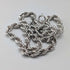 British vintage sterling silver twisted chain necklace 40cm 12.5g EJLd