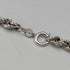 British vintage sterling silver twisted chain necklace 40cm 12.5g EJLd